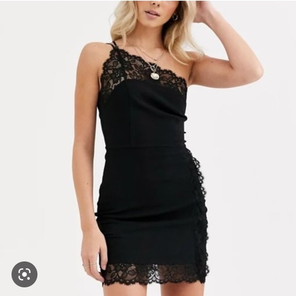 Free People Premonitions Black Fringe Lace Trim Hem Slip Bodycon Dress - S - Picture 4 of 15